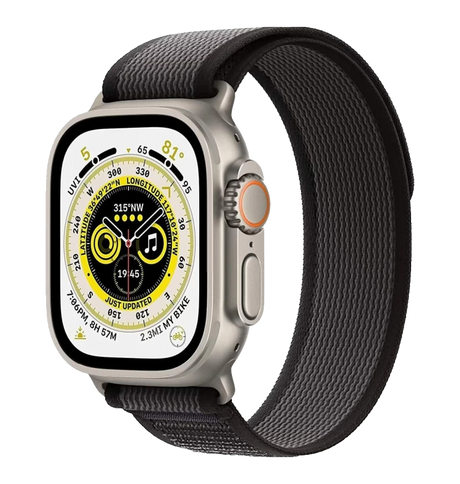 Apple Watch 38/40/41mm Wild Path Loop Sports Band – Black/Grey | Sweat-Resistant Nylon, Comfort Fit image 0