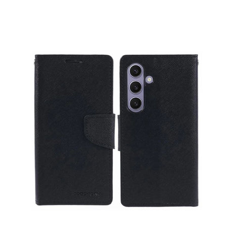 Samsung Galaxy S24 Plus Wallet Case - Black | Mercury Bluemoon Diary, Soft Anti - Slip Grip & Shockproof Cover image 0