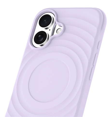 iPhone 16 Plus MVR Wave Silicone Case - Lavender | Shockproof & Slim Fit Back Cover image 2