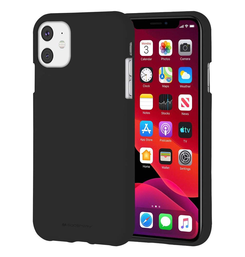 iPhone 11 Case – Classic Black | Goospery Mercury Soft Feel Cover with Slim & Stylish Matte Protection image 0