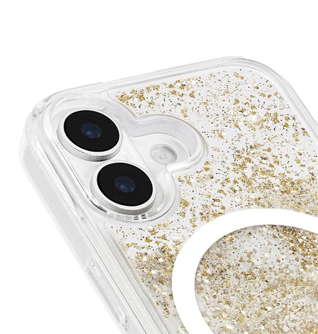 iPhone 17 Magsafe Case – Gold | Case-Mate Waterfall Holographic Finish, Liquid Glitter Effect, Wireless Charging image 2
