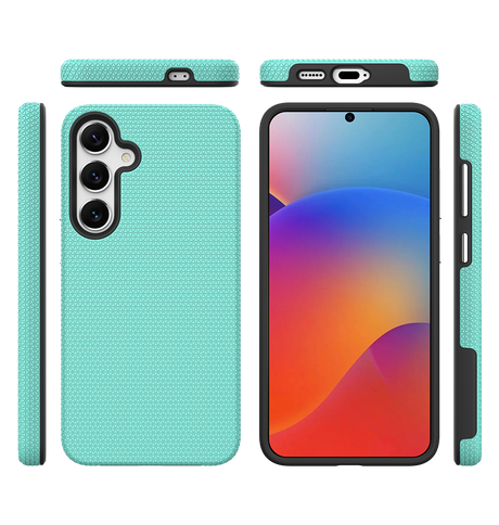 Samsung Galaxy S25 MagSafe Case - Mint | Triangle Texture Rugged Shockproof Cover image 1