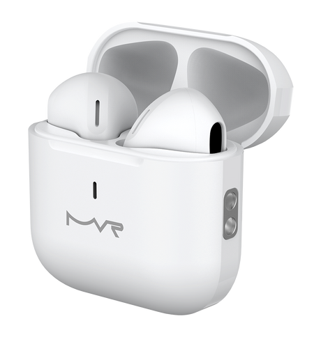 MVR Robin Mini Wireless TWS Earbuds – White | Bluetooth 5.3, 24H Playtime & Touch Controls image 2