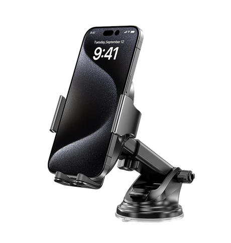MVR T10 Universal Car Phone Mount - Black | Side Press Mount with Strong Grip image 4