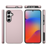 Samsung Galaxy S25 MagSafe Case - Rose Gold | Triangle Texture Rugged Shockproof Cover
