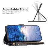 iPhone 15 Zipper Wallet Case - Black | Genuine Leather with Secure Coin Pocket & 6 Card Slots