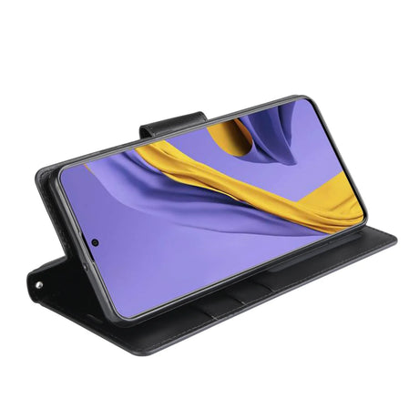 Samsung A12 Diary Case - Black | Mercury Bluemoon Diary with Clasp, Card Slots & Full Protection