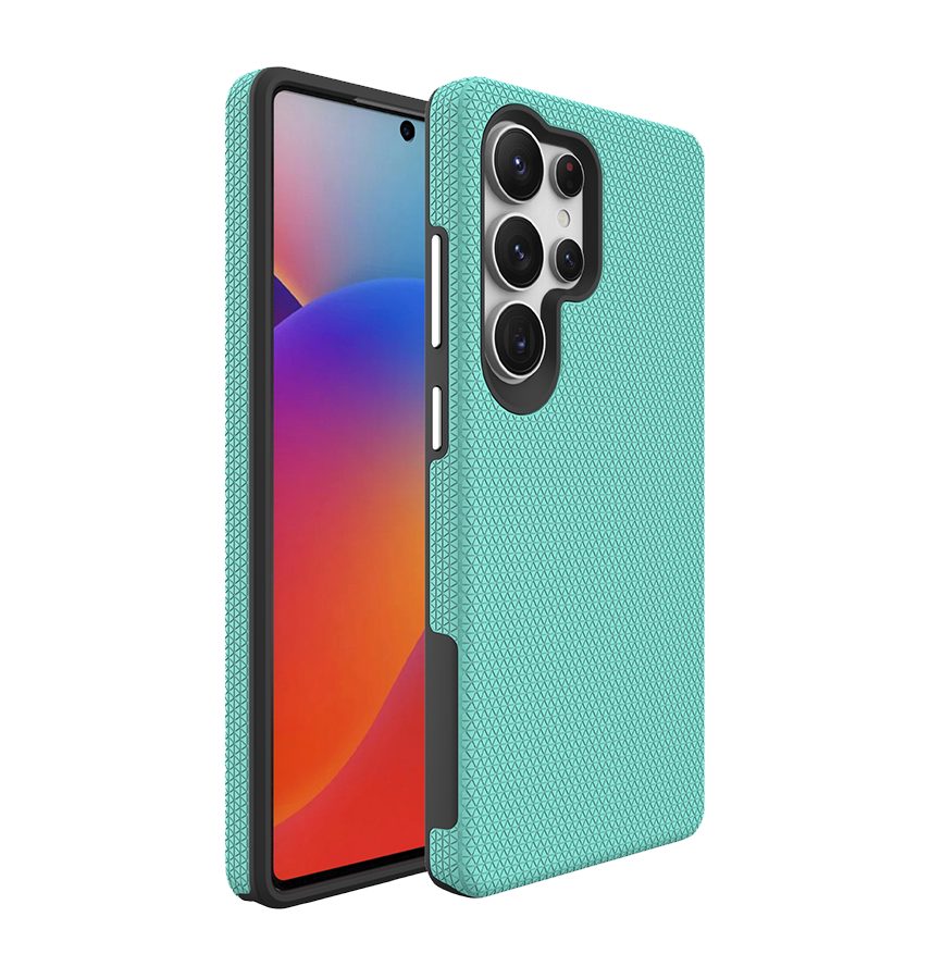 Samsung Galaxy S25 Ultra MagSafe Case - Mint | Triangle Texture Rugged Shockproof Cover