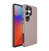 Samsung Galaxy S25 Ultra MagSafe Case - Rose Gold | Triangle Texture Rugged Shockproof Cover