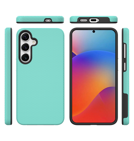 Samsung Galaxy S25 Plus MagSafe Case - Mint |Triangle Texture Rugged Shockproof Cover