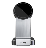 MVR Portable 3 - in - 1 Magnetic Charger - Black | Foldable Travel Charging Station for iPhone, AirPods & Apple Watch image 0