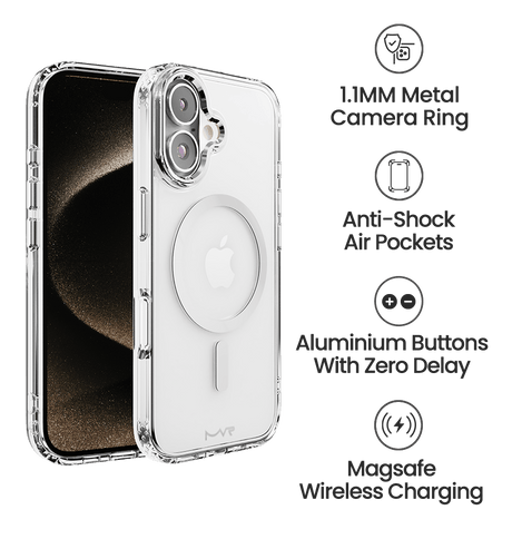 iPhone 16 MVR Impact IMD Case - Silver | MagSafe Compatible, Scratch Resistant Back Cover image 4