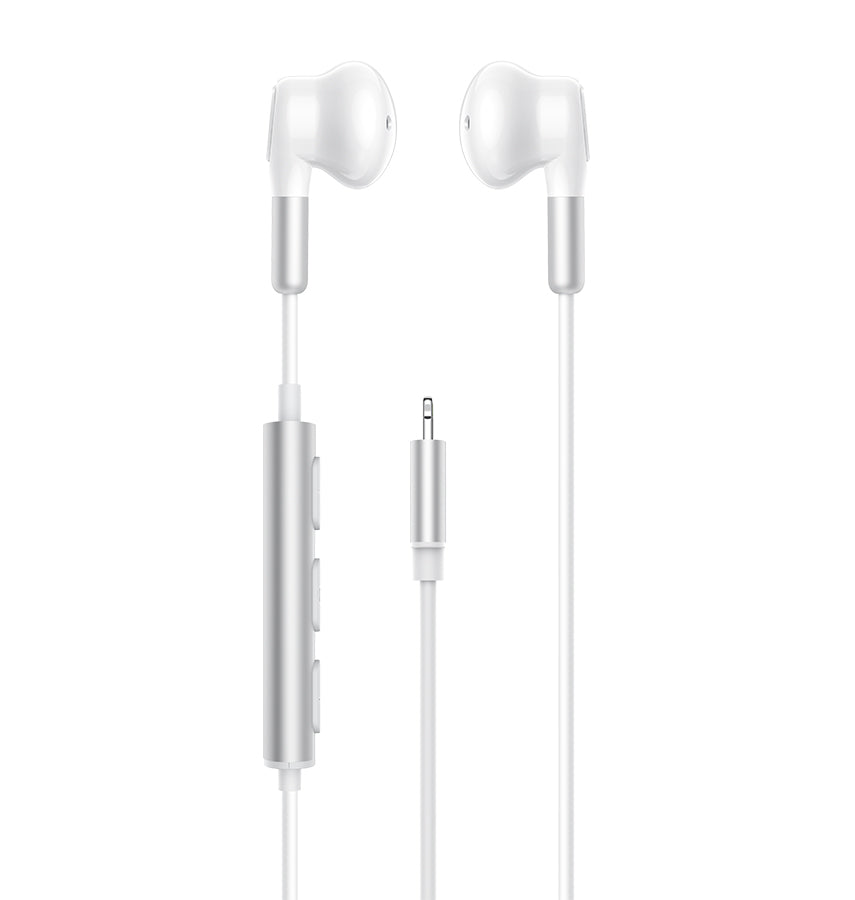MVR MFi Lightning Earphones – White | High-Quality Audio, Comfortable Fit, Noise Isolation for Everyday Use image 0