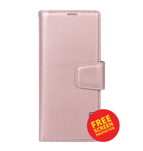 Samsung S26 Ultra Diary Case – Rose Gold | Hanman Magnetic Detachable Leather Cover with Card Holder & Secure Protection image 0