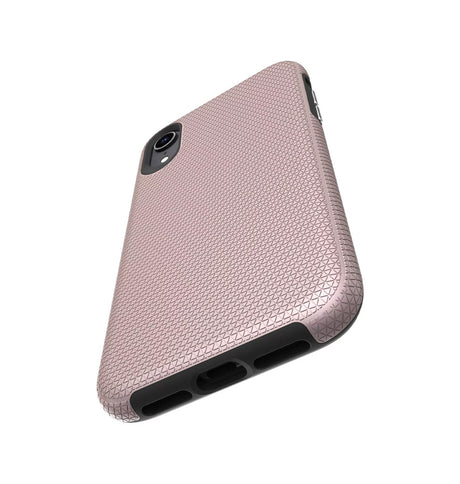 iPhone XR Triangle Geometric Case - Rose Gold | Rugged Shockproof Back Cover image 2