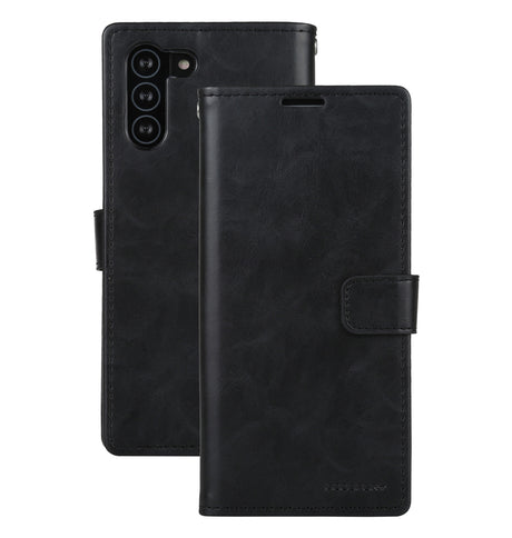 Samsung Galaxy S21 Mercury Bluemoon Diary Wallet Flip Case - Black | Shockproof Protective Cover image 0