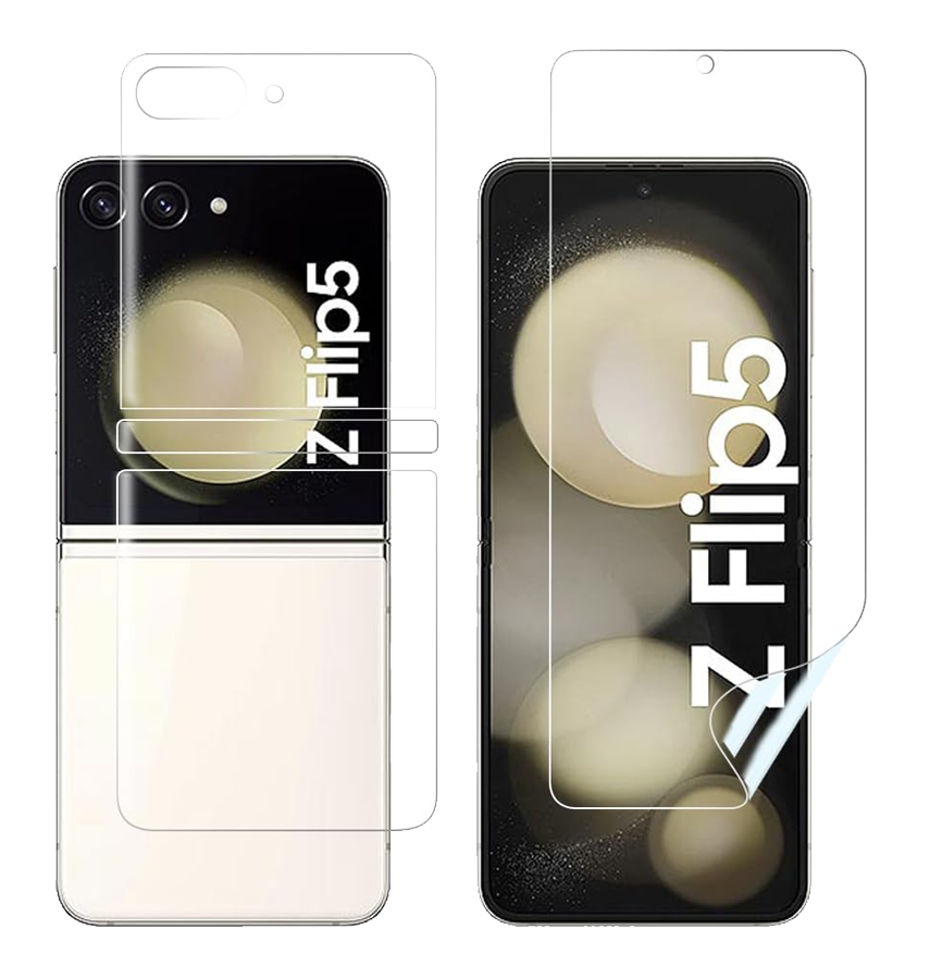 Samsung Galaxy Z Flip 5 Membrane (Front + Back) - Clear | Scratch-Resistant, Perfect Fit Design image 0