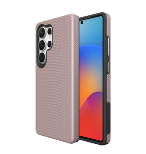 Samsung Galaxy S25 Ultra MagSafe Case - Rose Gold | Triangle Texture Rugged Shockproof Cover image 0