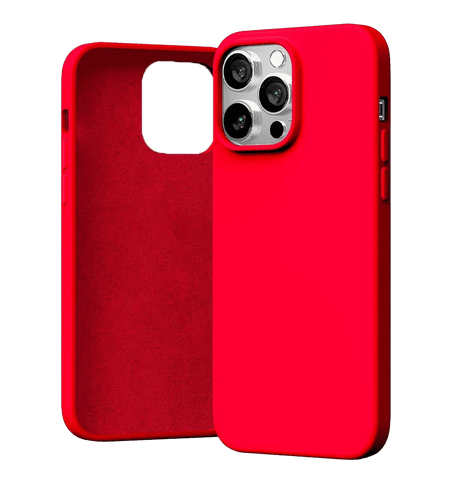iPhone 14 Pro Max Silicone Case – Red | Goospery Mercury Premium Back Cover with Anti-Dust Lip & Wireless Charging Compatible image 0