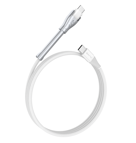 MVR 60W Nylon Braided Charging Cable - White | USB C 1.2m Multi Fast Charging Cable With Kickstand image 4