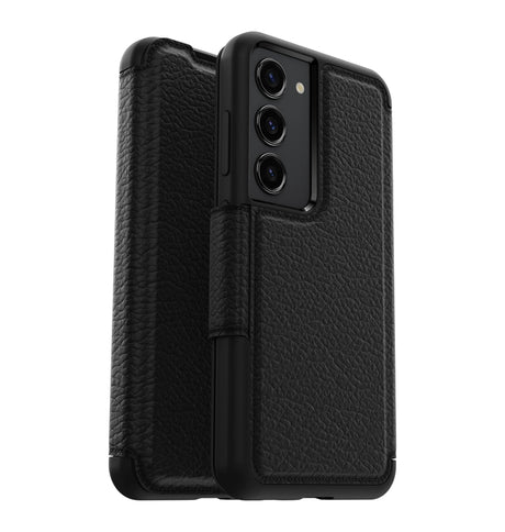 Samsung S23 Case – Black | OtterBox Strada Series, Soft Touch Protective Cover image 0