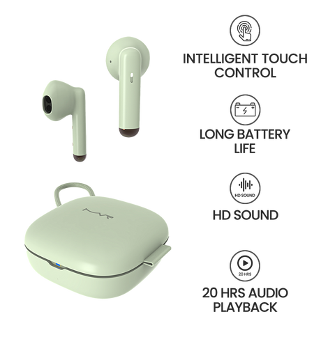 MVR Mavis Wireless In-Ear Headphones - Mint image 6