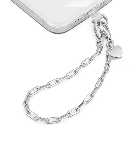 Universal Phone Wristlet - Silver | Detachable Phone Lanyard Hand Wrist Strap with Artificial Diamonds image 0