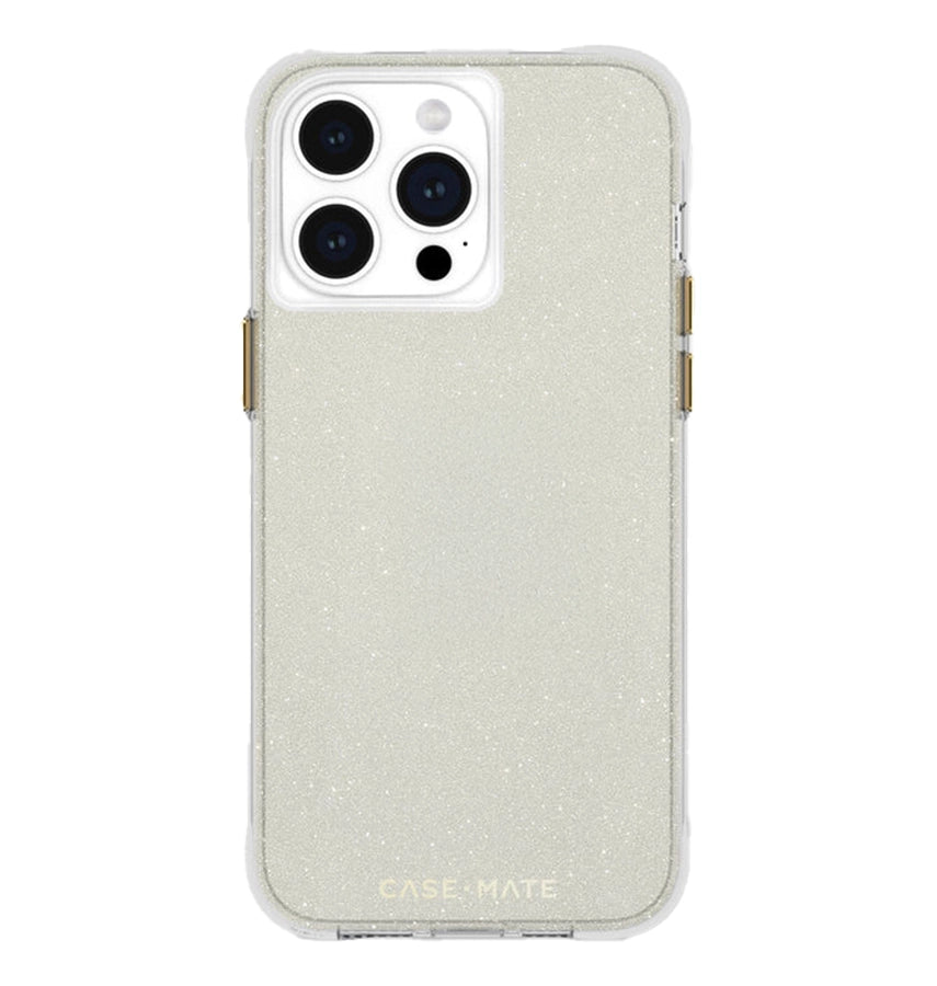 iPhone 15 Pro Max Case – Gold | Case-Mate Sheer Crystal MagSafe Cover with Sparkling Finish & Drop Protection image 0
