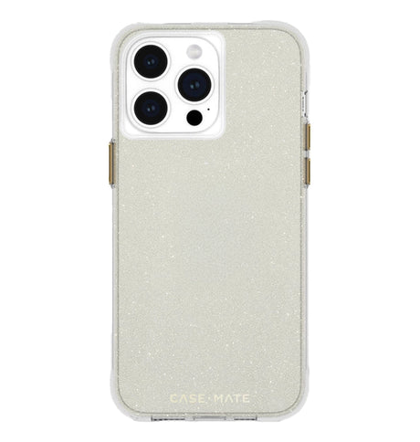 iPhone 15 Pro Max Case – Gold | Case-Mate Sheer Crystal MagSafe Cover with Sparkling Finish & Drop Protection image 0