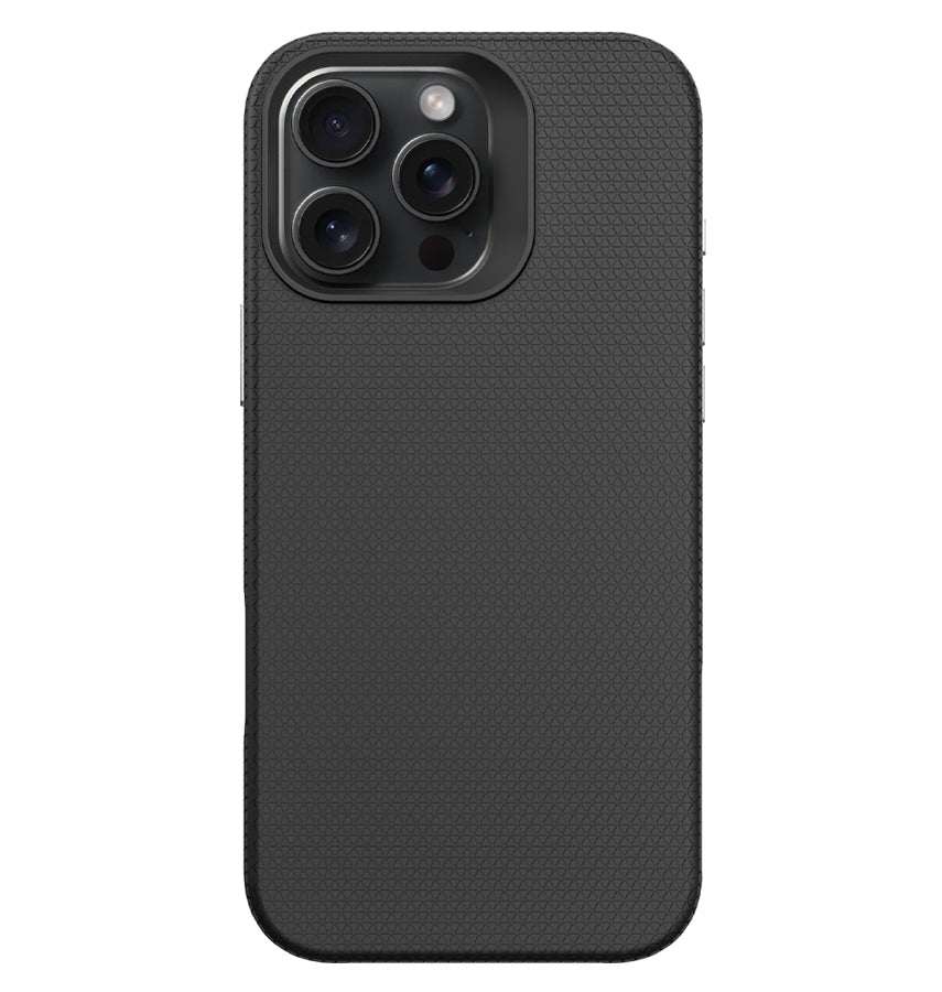 iPhone 16 Pro Triangle Pattern MagSafe Case - Black | Rugged Shockproof Back Cover image 1