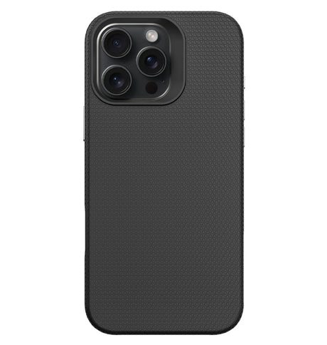 iPhone 16 Pro Triangle Pattern MagSafe Case - Black | Rugged Shockproof Back Cover image 1