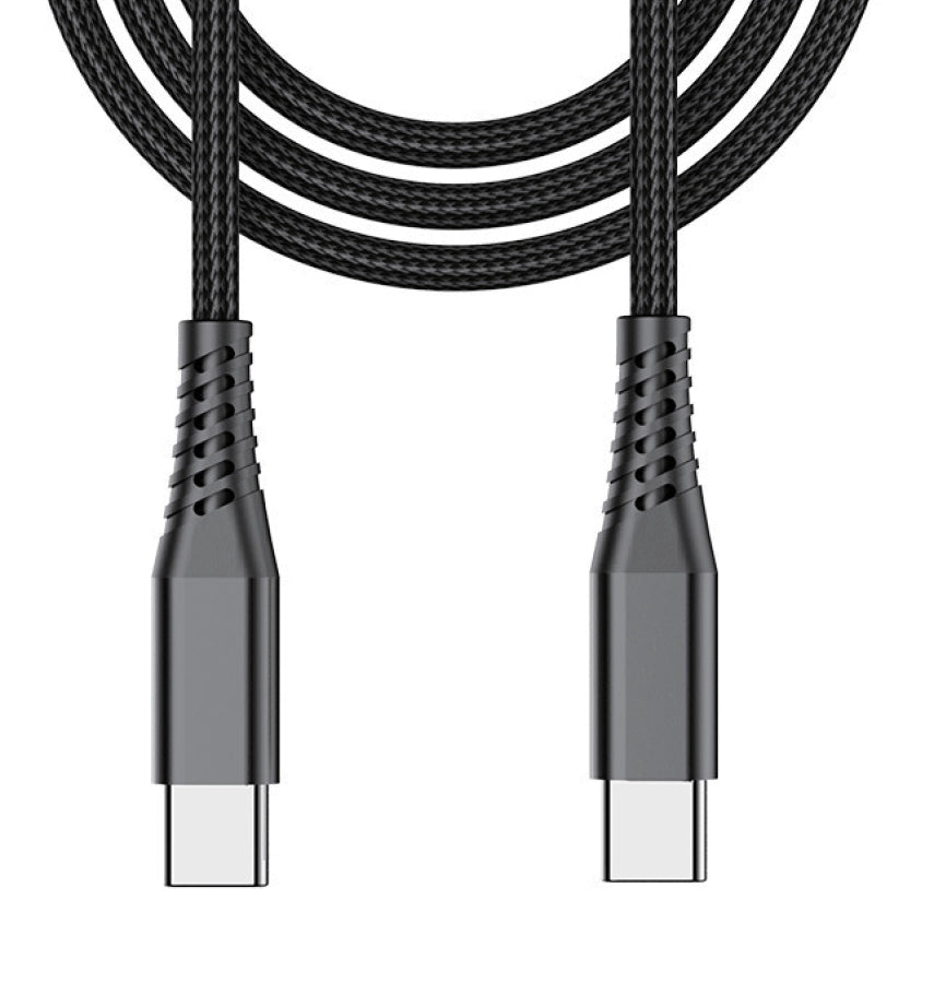 Beetle 20cm USB-C to USB-C Charging Cable (CM-2) - Black | Fast Data Transfer & Charging image 0