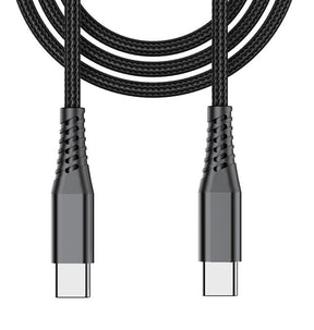 Beetle 20cm USB-C to USB-C Charging Cable (CM-2) - Black | Fast Data Transfer & Charging image 0