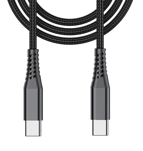 Beetle 20cm USB-C to USB-C Charging Cable (CM-2) - Black | Fast Data Transfer & Charging image 0