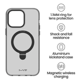 iPhone 15 Pro Max MVR Stellar Stand Case - Smokey Black | Perfect Fit Design, Soft Touch Protective Cover image 3