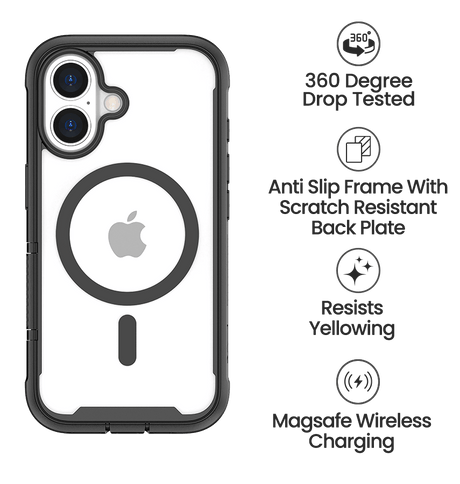 iPhone 16 MVR Robust 360 Back Cover - Black image 4