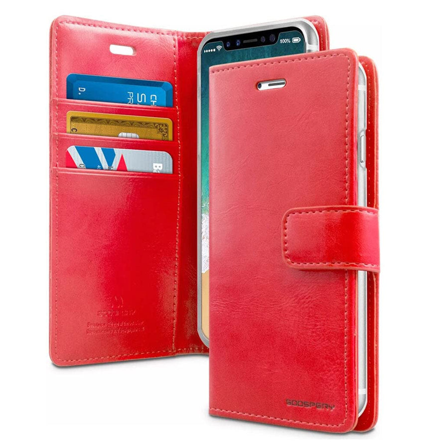 iPhone 11 Wallet Case – Classic Red | Goospery Mercury Bluemoon Flip Dairy Cover with Leather Look, 3 Card Pockets & Magnetic Closure image 0