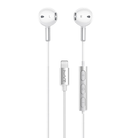 MVR MFi Lightning Earphones – White | High-Quality Audio, Comfortable Fit, Noise Isolation for Everyday Use image 1