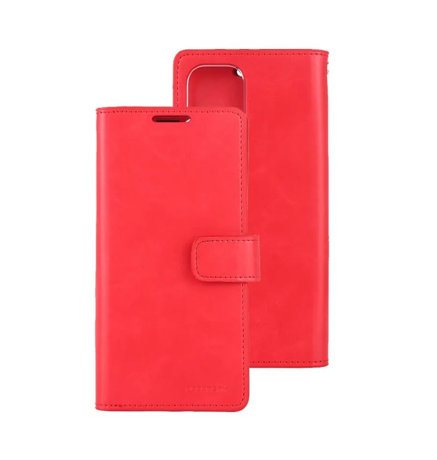 iPhone 15 Plus Wallet Case - Red | Goospery Mercury Bluemoon Flip Cover with Magnetic Snap Closure image 0