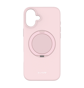 iPhone 16 MVR Liquid Silicone Stand Case - Pink Sand | Soft - Touch, Adjustable Kickstand image 0