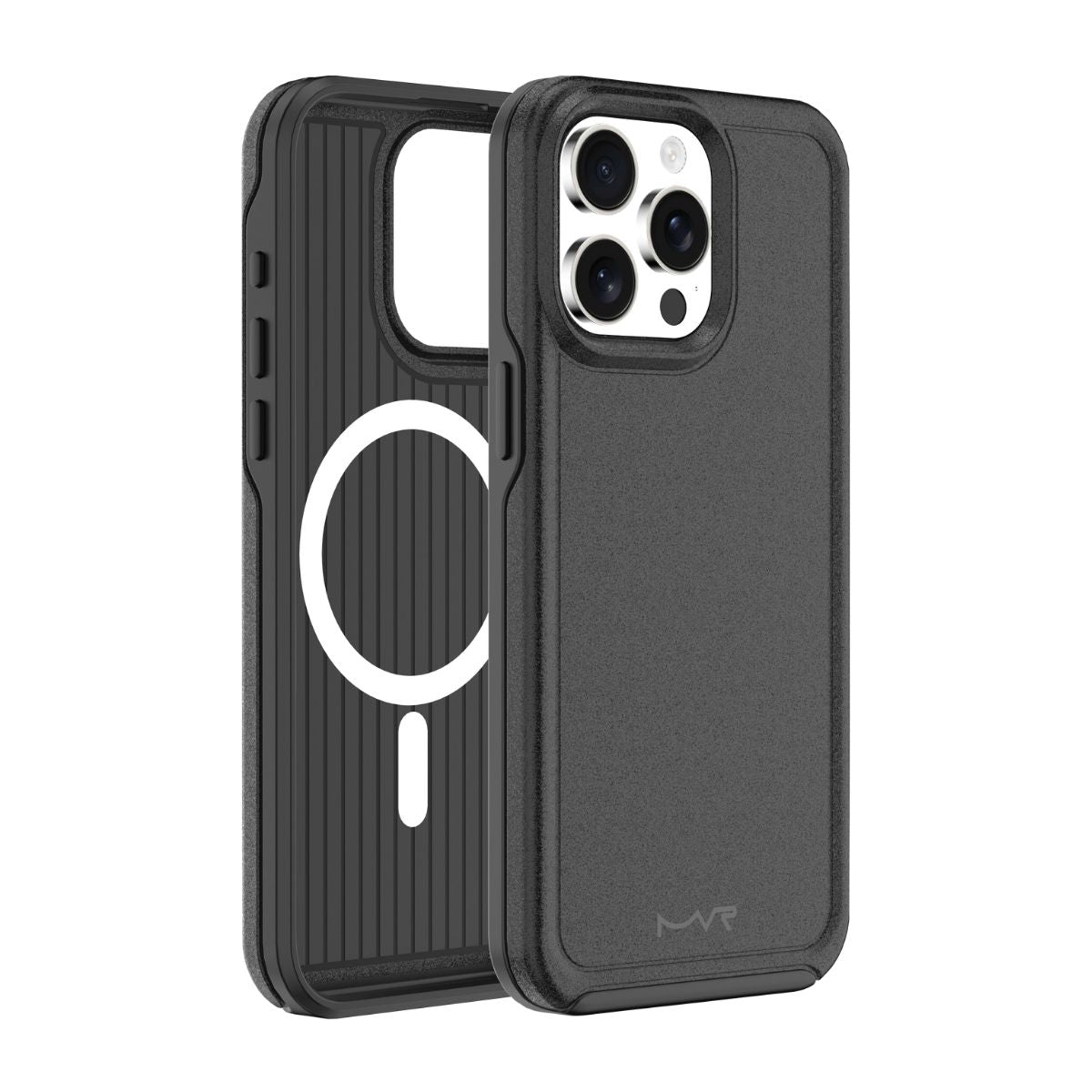 iPhone 13 Pro Max/12 Pro Max Armour Matte Case - Black | MVR Protective Cover with Strong Grip & Durable Design