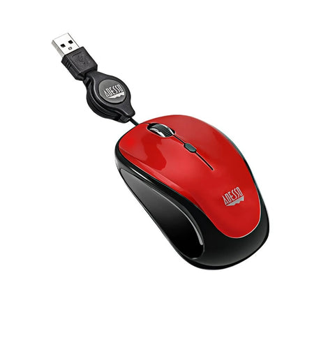 Adesso Mini Mouse – Red | Wireless, Compact Design, Travel-Friendly image 0