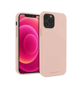 iPhone 14 Pro Silicone Case – Pink Sand | Goospery Mercury Ultra-Smooth Feel with Everyday Drop Protection image 0