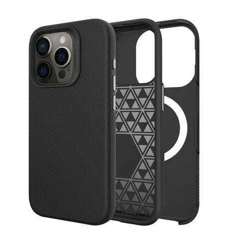 iPhone 11 Pro Triangle Pattern Generic Case - Black | Rugged Shockproof Back Cover image 0