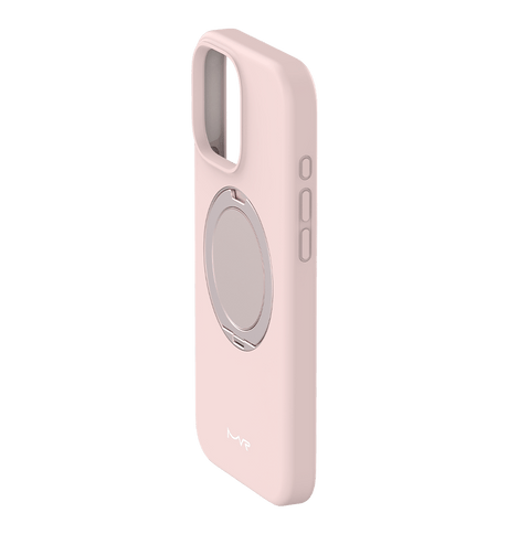 iPhone 16 Pro Case - Pink Sand | MVR Liquid Silicone Stand Cover, Soft - Touch, Adjustable Kickstand image 2