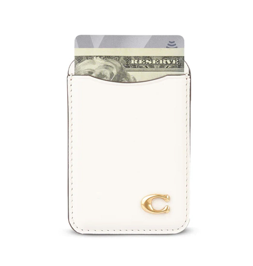 Coach MagSafe Card Holder – Chalk | Stylish Magnetic iPhone Card Holder for Everyday Use image 0