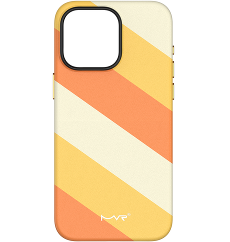 iPhone 15 Pro MVR Stripe Vibe Case - Apricot Yellow | Perfect Fit Design, Soft Touch Protective Cover image 0
