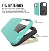 iPhone 15 Pro Max Triangle Pattern MagSafe Case - Mint Green | Rugged Shockproof Back Cover image 2