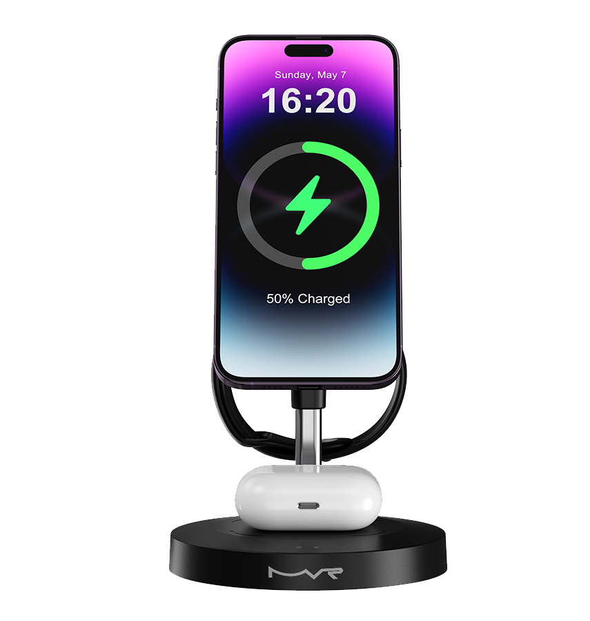 DC-4B MVR 3 in 1 Wireless Portable Charger - Black image 3