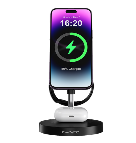 DC-4B MVR 3 in 1 Wireless Portable Charger - Black image 3